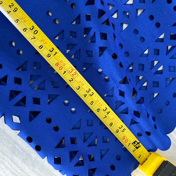 BISOU BISOU Royal Blue Rich Matte Satin Off Shoulder Dress - Picture 6 of 10